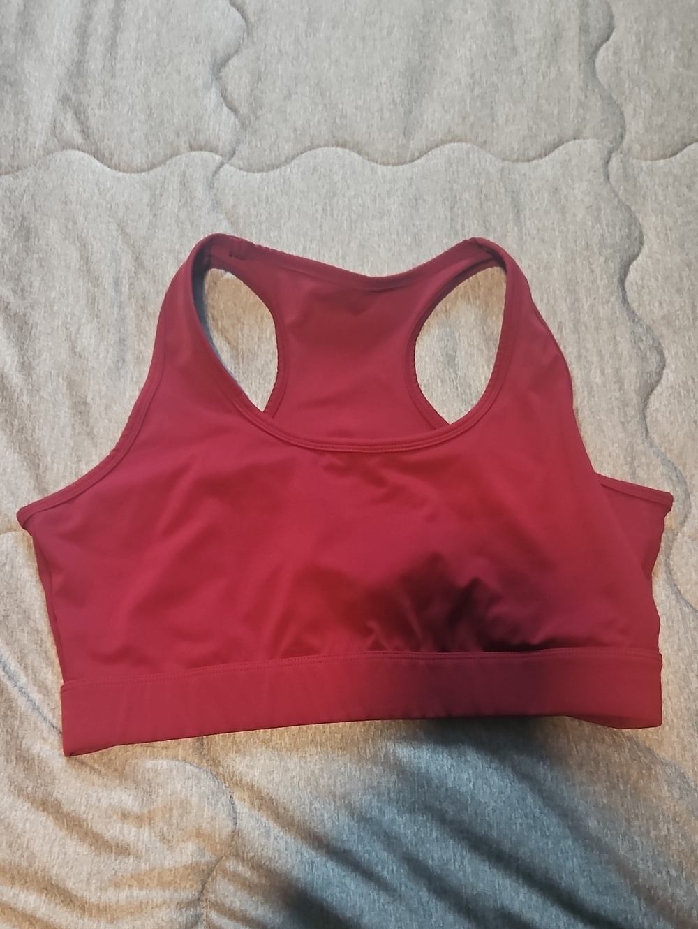 SHEIN Burgundy Racerback Sports Bra
